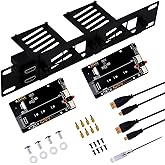GeeekPi 10 Inch 1U Rack Mount for Raspberry Pi 5, with 2PCS PCIe to M.2 NVMe SSD Adapters, Supports up to 2 Pi 5 Boards, Comp