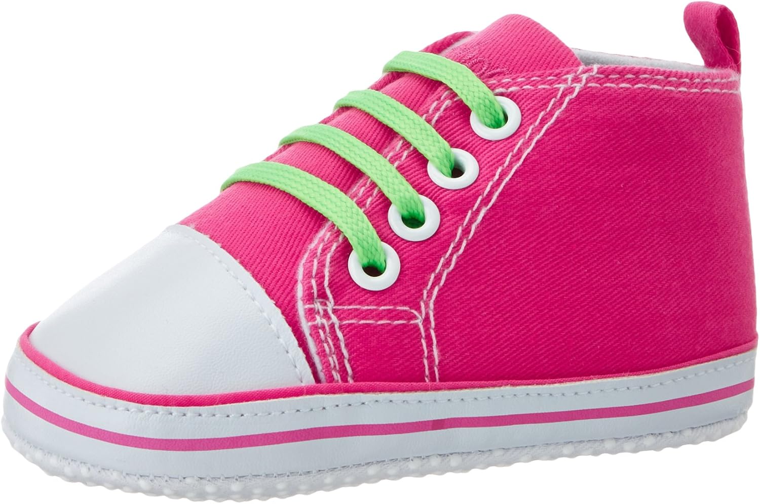 Playshoes GmbH Baby Canvas Sneakers, Unisex Babies’ Trainers, Pink (Pink), 2 Child UK (18 EU), Pink Pink 18, 2 UK Child