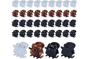 Small Hair Clips, 40 Pcs Small Claw Clips Non-Slip Mini Claws Clamps Clear Black Tiny Jaw Clip Hair Accessories for Women Gir