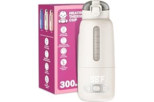 KNOIER Baby Travel Essentials Portable Bottle Warmer,Bottle Warmer On The Go, 13500mAh Battery Bottle Warmer for Breastmilk, Baby Travel Essentials for Flying, Baby Must Haves 2024.