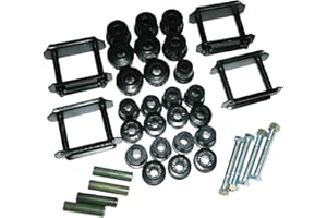 TAURISH Spring Bush Bolt Spacer & Shackle Kit Fit for Suzuki Samurai SJ410 SJ413 LJ80 Sierra - Suspension Mounting Set