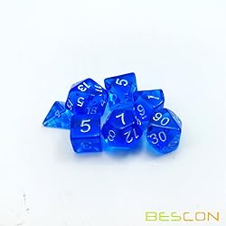 Bescon Mini Translucent Polyhedral RPG Dice Set
