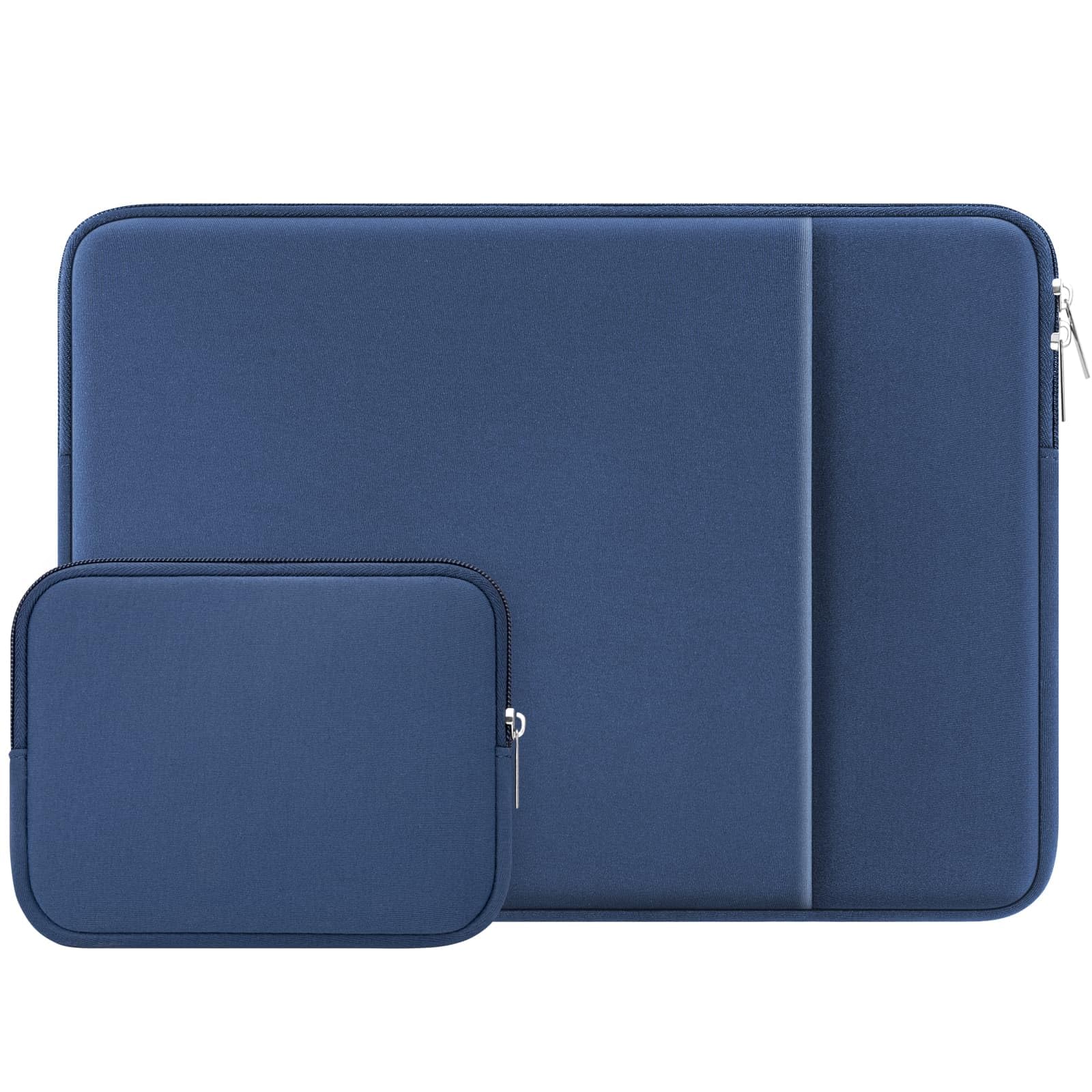 RAINYEAR 16 Inch Laptop Sleeve Protective Case with Front Pocket & Accessories Pouch, Compatible with 16" MacBook Pro/Max M1 M2 M3 M4 M5 A3428 A3429 A2141 A2485 A2780 A2991 A3403 A3186(Navy Blue)