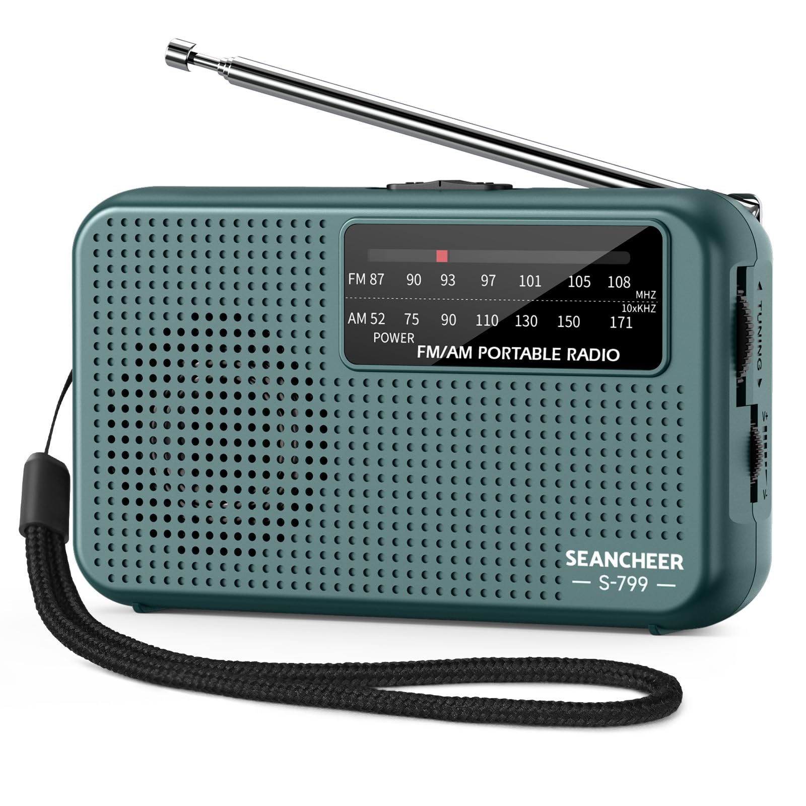 799 Mini Radio AM FM, Battery Operated Radio with Lanyard, Excellent ...
