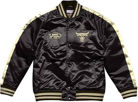 mitchell and ness bulls satin jacket