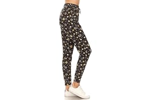 Leggings Depot Women's Popular Print High Waist Premium Jogger Track Pants(S-3X) BAT1
