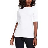 Cotton Boat-Neck Top