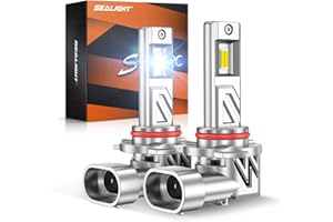 Sealight HB3/9005 Headlight Bulb, 44000LM 6000K Output Canbus Ready, LED 9005 Bulbs For Powersports IP68 60000Hrs Lifespan, 1：1 Size 3Mins Installation, 2 Pack