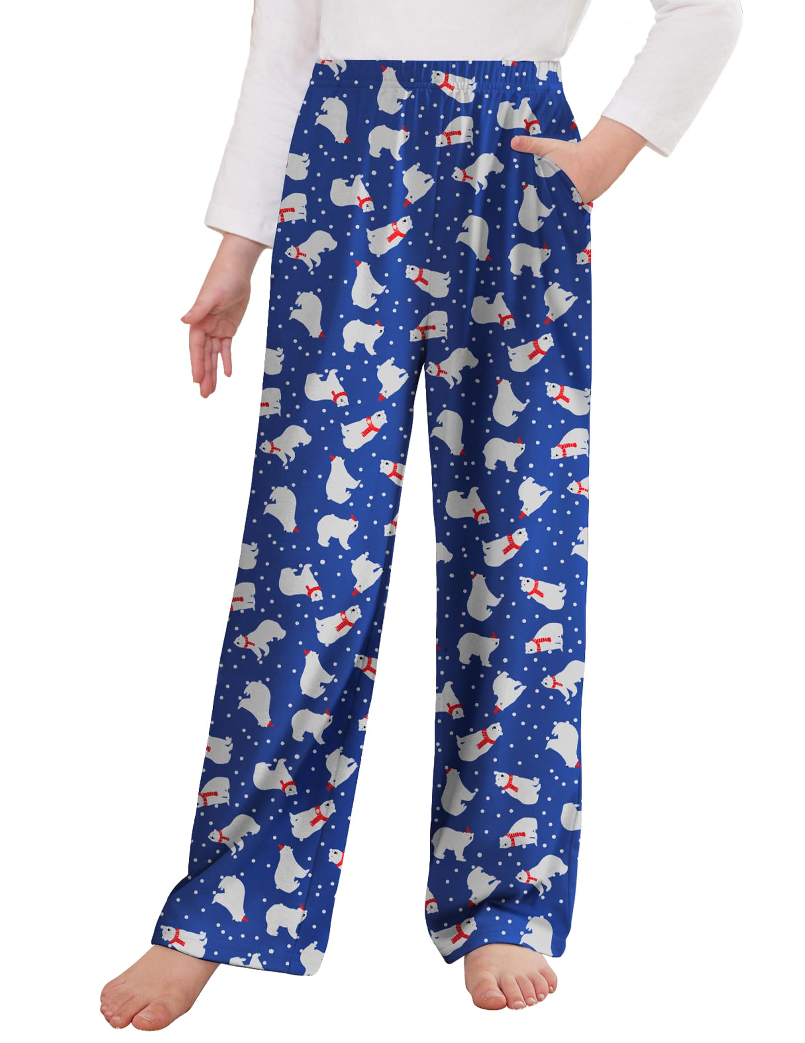 Arshiner Pajama Pants for Girls Long Sleep Plaid