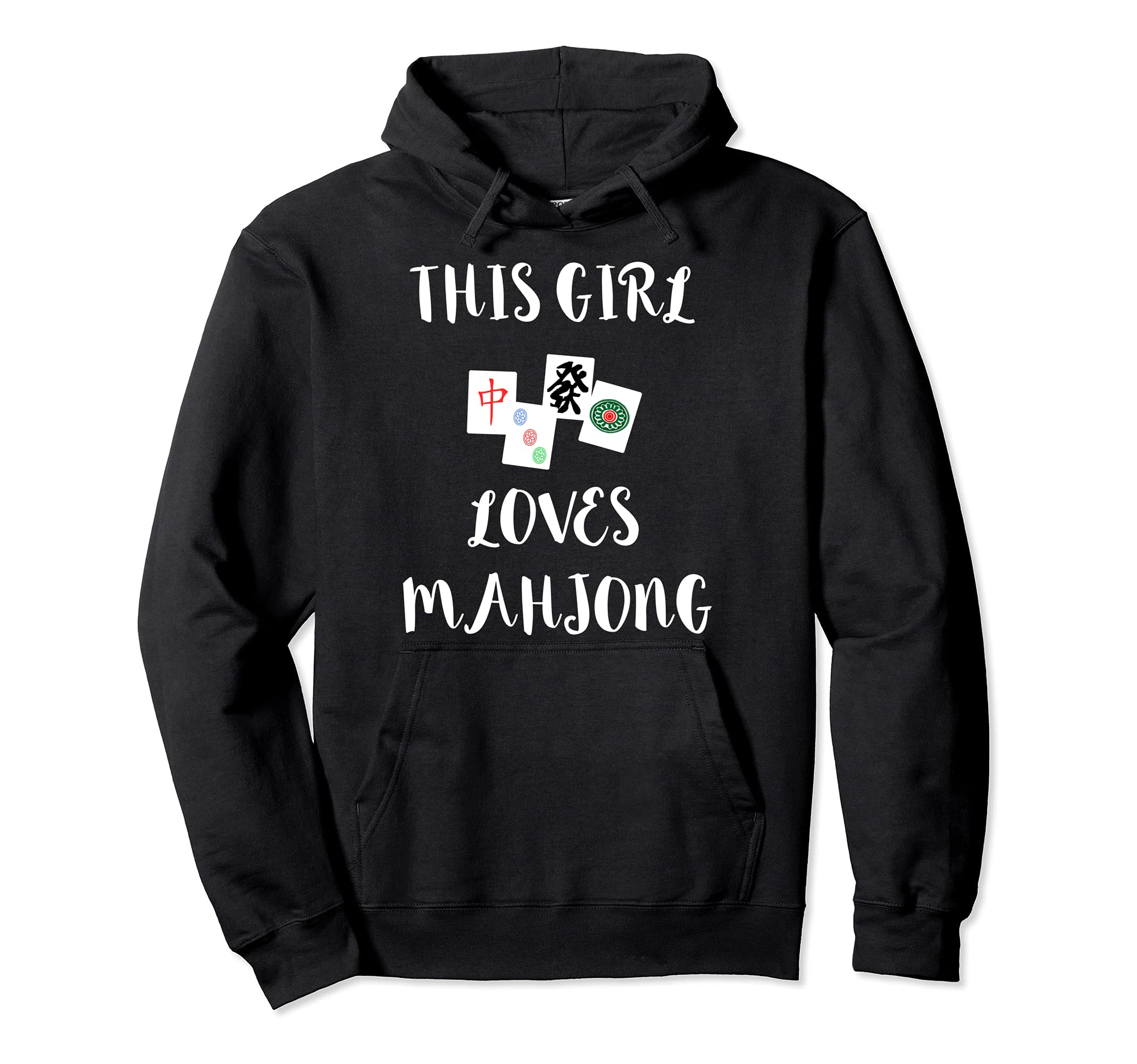 This Girl Loves Mahjong Player Playing Chinese Game Pullover Hoodie
