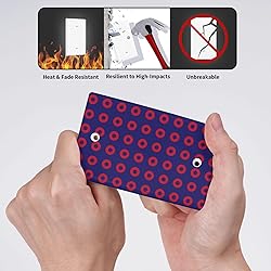 Phish Red Donut Circles On Blue Single Blank Switch