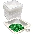 Pure Ponta Weigh Boats Medium | 125 Pack 100ml Plastic Disposable Scale Trays for Weighing and Mixing Liquid & Powder with Ea