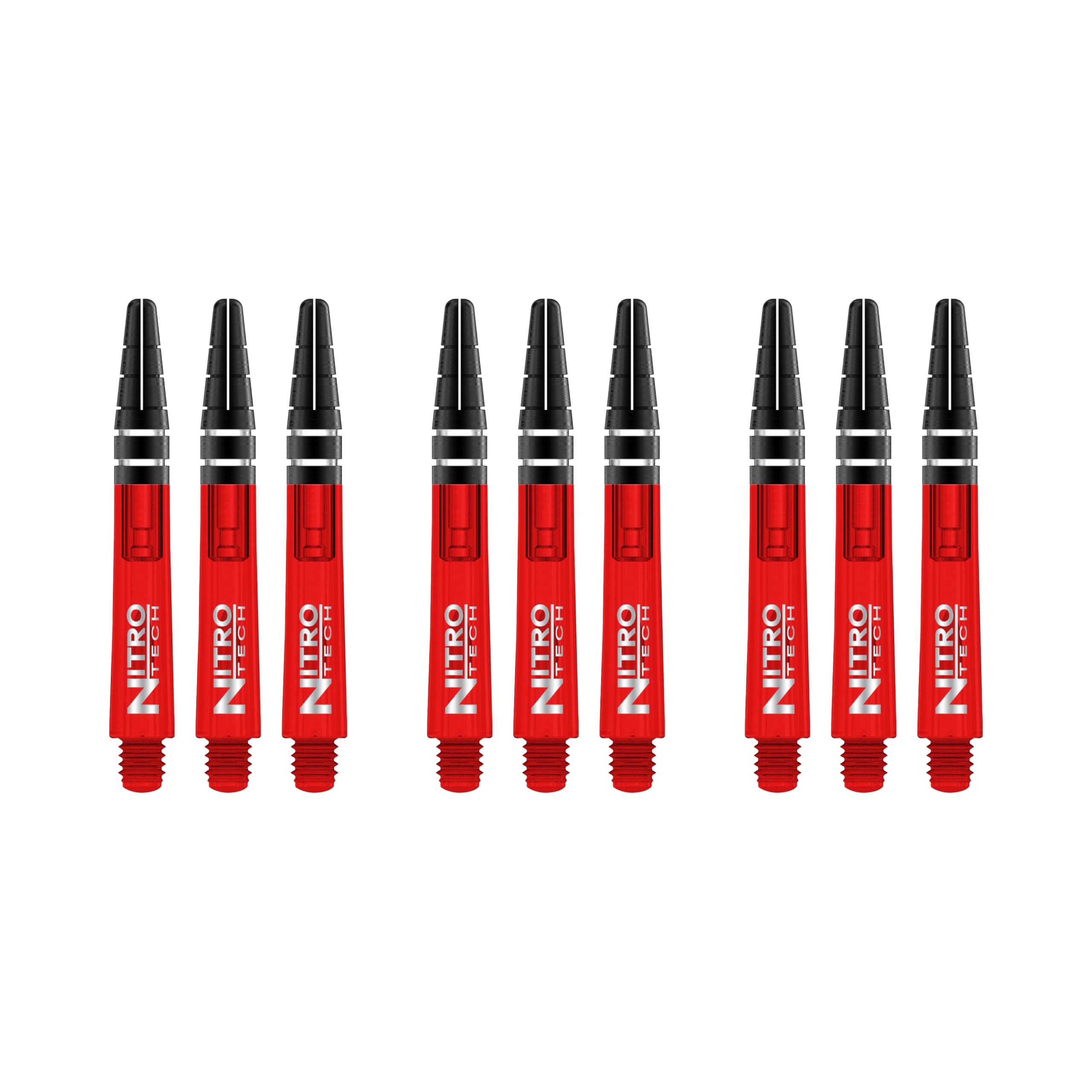 RED DRAGON Nitrotech Short Stems - Red - 3 sets per pack (9 Stems in total)