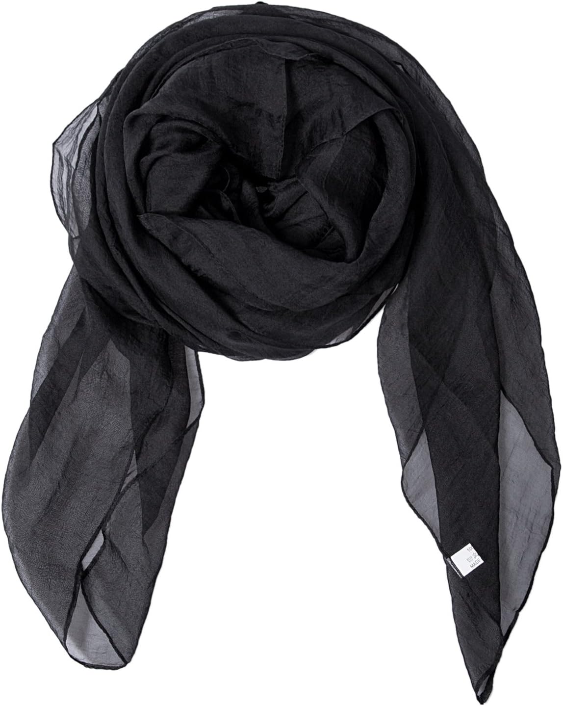 Solid Color Silk Scarf Can Be Used as Shawl, Scarf and Wrap