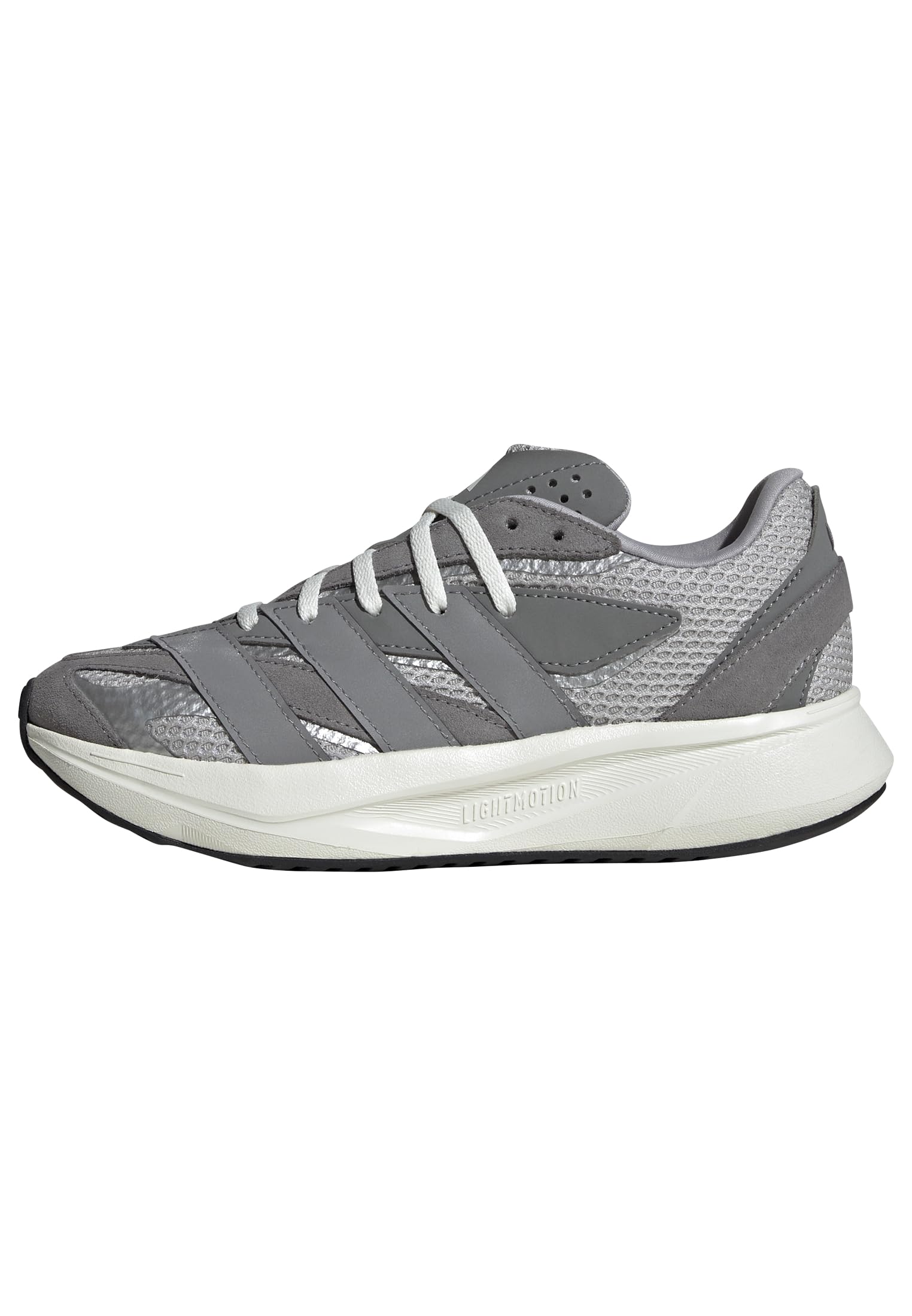 Adidas Unisex-Kids Lightstride Sportswear, Grey/Grey/Silver Metallic, 4