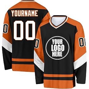 Custom Hockey Jersey for Men&Women with Personalised Name,Number and Logo | Personalized Ice Hockey Jersey for Team Hockey Un
