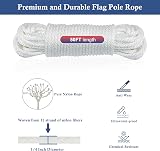 NQ Flag Pole Repair Parts Kit with 50 ft Nylon Rope and Accessories view 5
