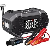 Universe Traveler 3000A Portable Car Jump Starter with Air Compressor, 12V Car Battery Booster for 8.0L Gas & Diesel Engines with 150 PSI Digital Tire Inflator, Emergency LED Light & Power Bank