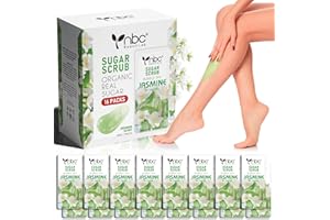 nbc BeautiLab Foot Exfoliating Scrub, Sugar Scrub, Dead Skin Remover for Feet, Individually Packaged Foot Scrub Smooths, Hydrates, Detoxifies Tired and Dry Cracked Feet 16 Packs per Box, Jasmine
