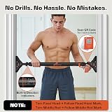 Sportneer Pull Up Bar Doorway 75-94cm 200kg Capacity No Screws Bar view 9