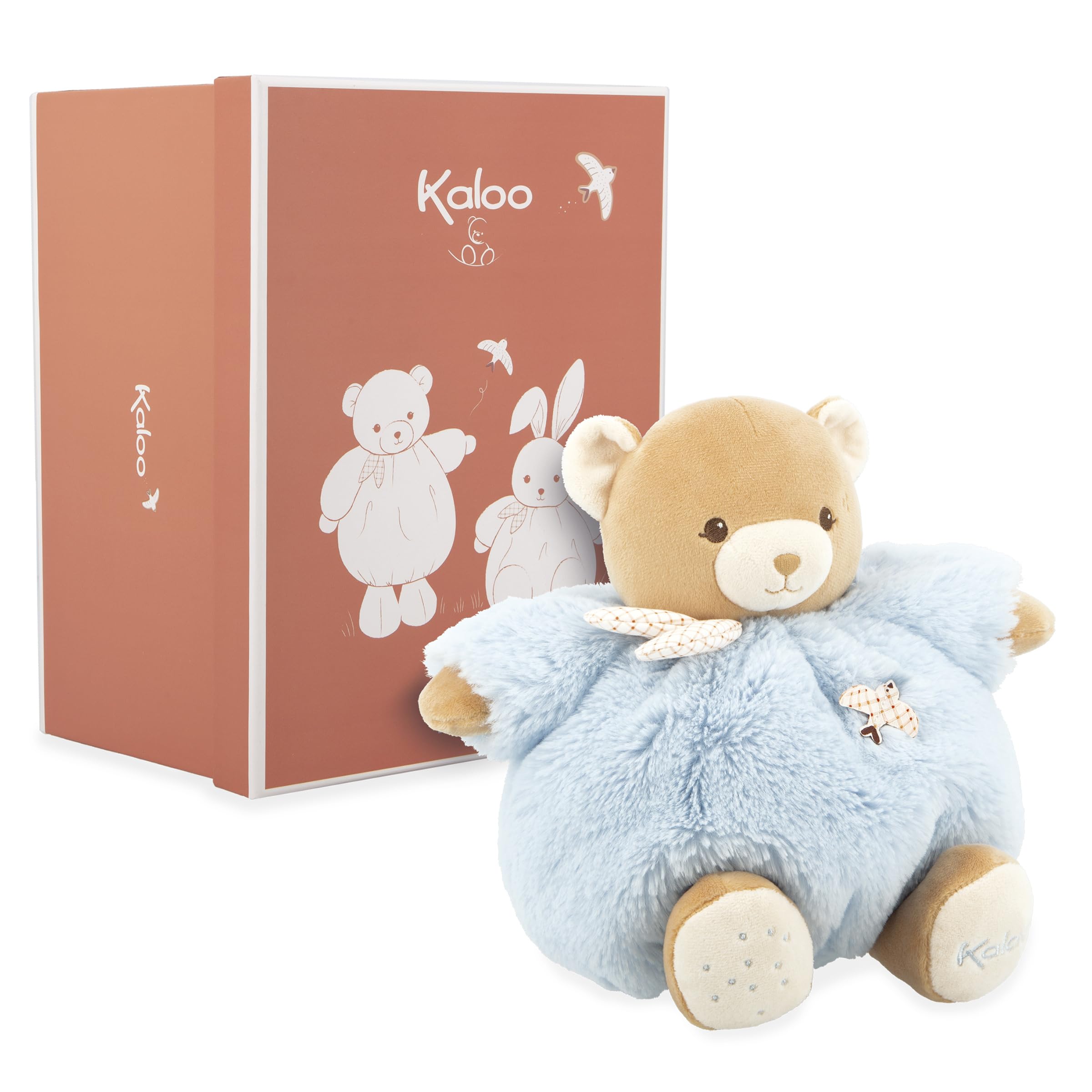 Kaloo - Blue Bear Comforters 25cm - Ultra-soft plush for baby - Tender companion from birth - Ideal size for little hands - Birth Gift - K214015