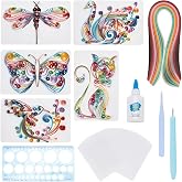 WEBEEDY 20 Sets Paper Quilling Kits for Adults Beginners | DIY Lovely Animal Quilling Card Making Kits,with 36 Colors Strips,20 Cards, for Home Room Wall Art Decor Gift