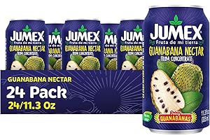 Jumex Soursop Juice Nectar - Made with Guanabana Fruit Puree - Guanabana Juice Concentrate for Tropical Fruit Smoothie Mix, Cocktail Mixers & Kids Drinks & Beverages - 11.3oz, 24 Pack Canned Drinks