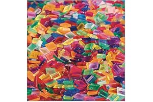 S&S Worldwide Color Splash Square Plastic Tile Assortment, 3/8" Length, Pack of 1900