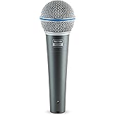 THEFING BT 58A Wired Vocal Dynamic Karaoke XLR Handheld Microphone for Singing, Supercardioid, Includes 16ft Audio Cable and Stand Adapter, for Stage, Studio, Mixer, Speaker