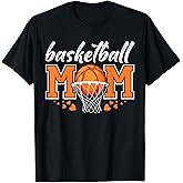 Basketball Mom Mama Mothers Game Day Basketball Women T-Shirt