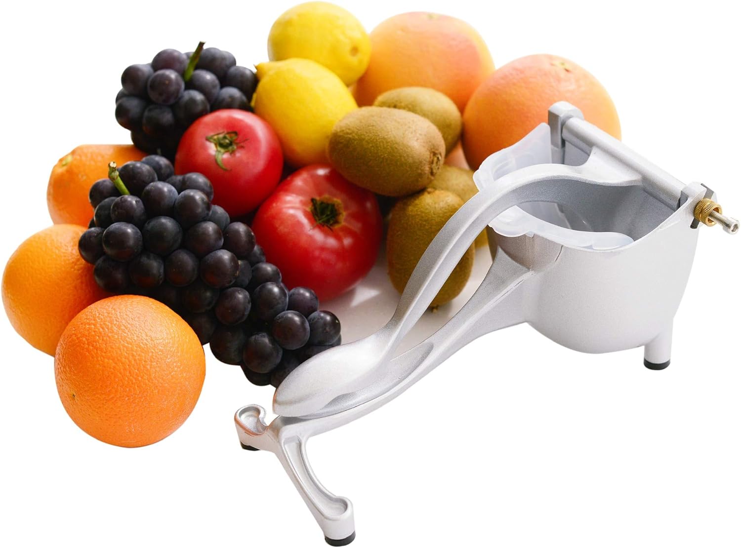 Stainless Steel Fruit Juicer Hand Press Squeezer – Premium Quality Manual Fruit Juicer – Food-Grade Plastic Inserts – User-Friendly and Practical Design – Ideal for Orange, Lemon, Pomegranate