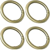 1 inch Spring O Ring Round Carabiner Snap Clip Hook Circle Keyring Buckle for Bags Purses Keychain Zinc Alloy Bronze (4 Pcs)