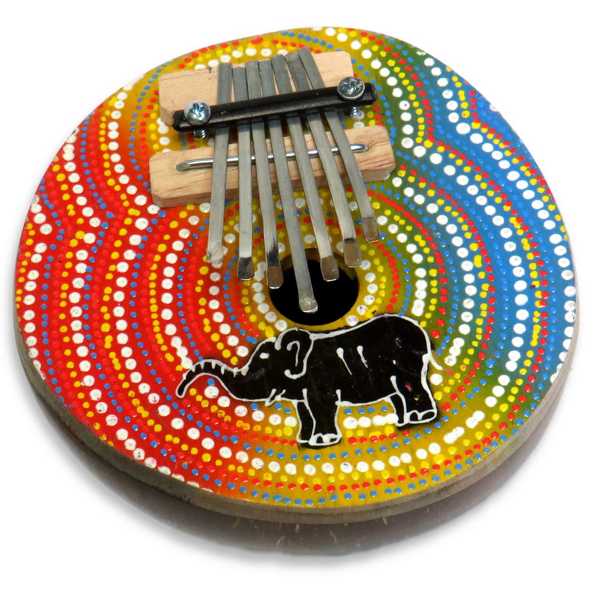 Thumb Piano/Karimba/Kalimba/Mbira Percussion Musical Instrument made from Hand Crafted Coconut with an Elephant Design