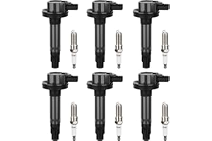 KERBIY Ignition Coil Pack & Iridium Spark Plugs Compatible with Ford Edge Fusion Taurus Flex 3.5 V6 2007 2008 2009 2010 2011, For Lincoln MKX MKT MKZ, For Mercury Sable, UF553 DG520 GN10237 5C1652, Set of 6