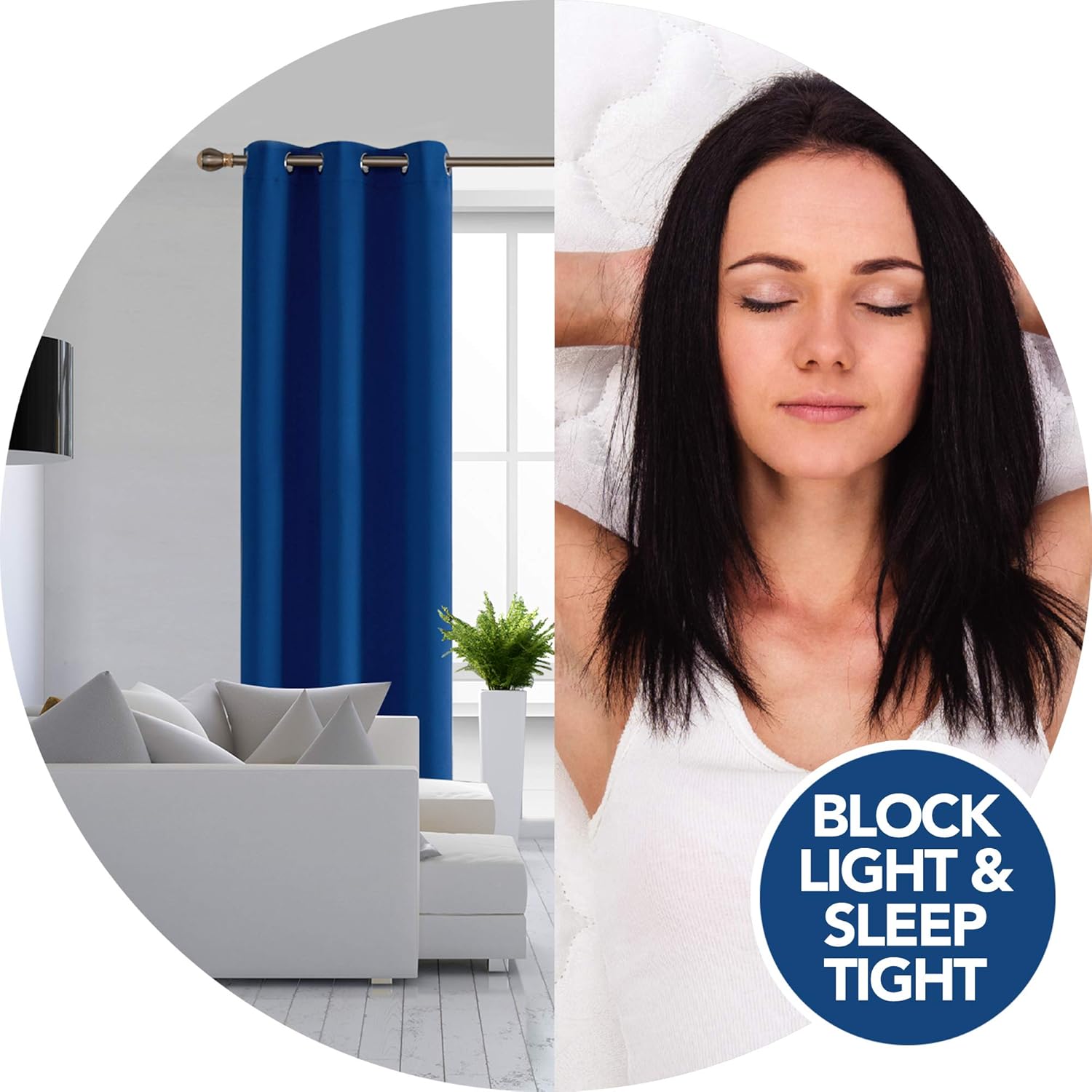 Deconovo Lot De 2 Rideau Occultant Isolant Thermique Rideau Chambre Bebe Oeillets Bleu Roi 107x1cm Decoration De Fenetres Cuisine Et Maison Centroarco Com