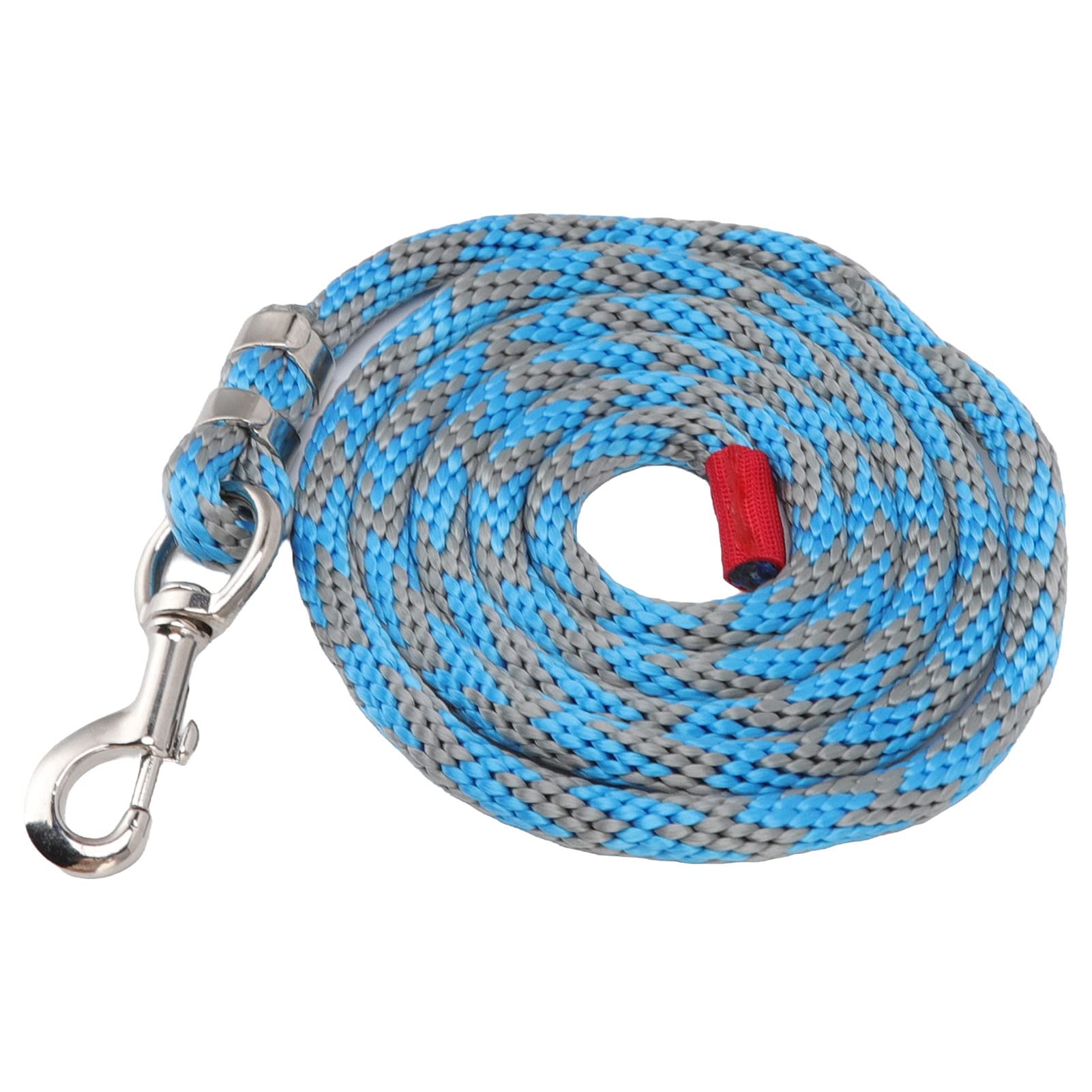 13ft Long Nylon Horse Leash Rope Heavy Duty Fall Proof Horse Leash Rope for Cattle Joke (Blue Grey)