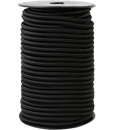 Cordón Elástico Paracord Planet - Resistente A Impactos, Varios Diámetros (1/8" A 1/2") Y Longitudes (10 A 250 Pies), Blanco Con Línea Negra
