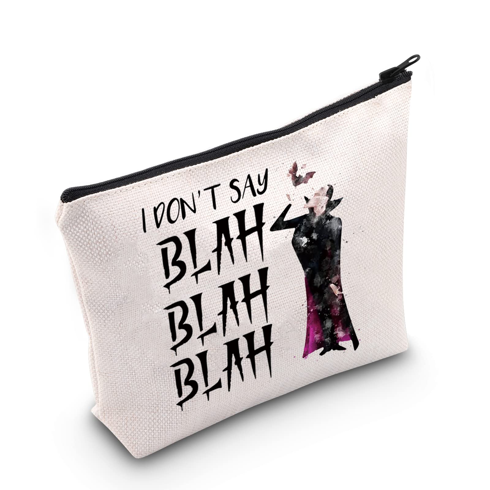 LEVLO Adam Sandler Quote Cosmetic Bag Hotel Movie Fans Gift I Don't Say Blah Blah Blah Makeup Zipper Pouch Bag For Women Girls, I Don't Say Blah