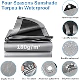 GKXLH Tarpaulin Waterproof Heavy Duty 3m x 6m Frost UV PE Plastic Tarp view 2