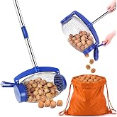 Nut Gatherer Roller, Large Cage Walnut Picker Upper, Garden Nut Collector for Acorn, Black Walnut, Pecan, Sweet Gumballs, Golf Balls, Tennis Balls, Pick Up Objects from 1'' to 2-1/2'' in Size