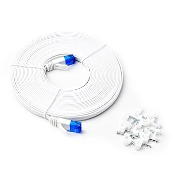 BlueRigger Cat 6 Ethernet Cable Flat Internet Network LAN Patch Cords 