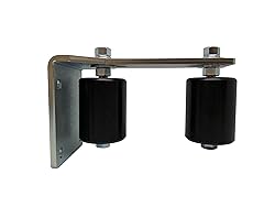 Slide Gate Guide Post Rollers 3" Black L Rear
