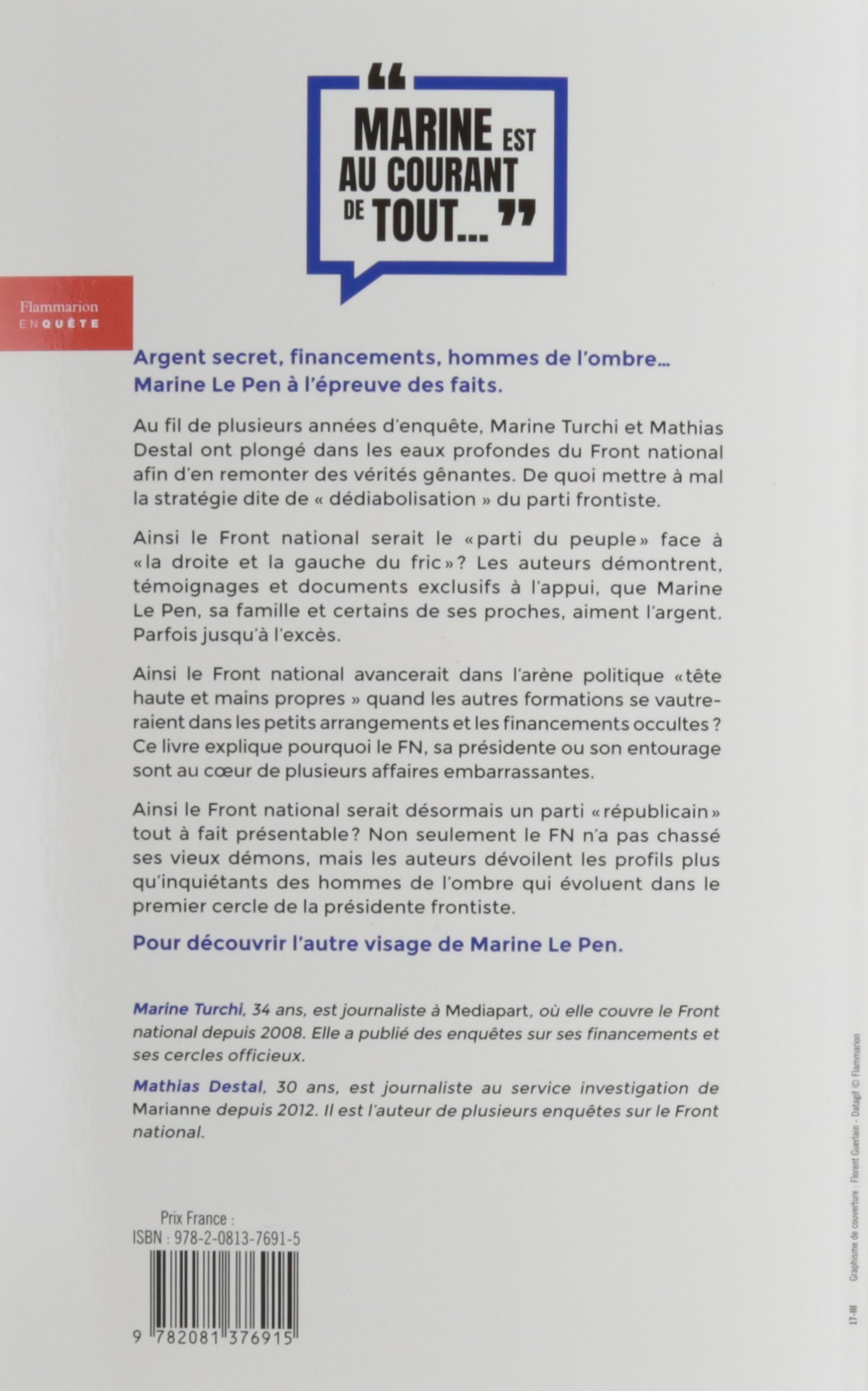 Amazonfr Marine Est Au Courant De Tout Argent - 