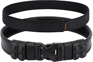 Dotacty Basketweave Duty Belt Kit Police Law Enforcement Utility Belt Rig 2" Outer Belt w/Loop Lining 1.5" Hook Inner Belt
