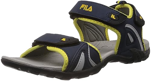 yellow fila sandals