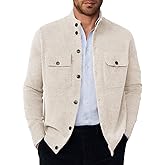 Runcati Mens Stand Collar Cardigan Sweater Button Down Long Sleeve Cardigan Jacket Casual Winter Knitted Sweaters