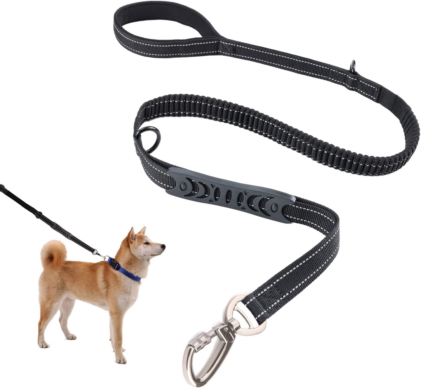 SZCLIMAX Bungee Dog leads Shock absorbing dog Training Leash with Soft Padded Handle & Traffic