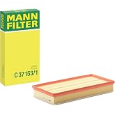 Mann Filter C 37 153/1 Engine Air Filter Replacement With Prefilter Compatible With Audi TT Coupe &amp; Roadster (2003-2006), VW Volkswagen Jetta (2002-2004), Beetle (2007-2011)