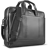 Solo New York Briefcase - Laptop Carrying Bag for Women & Men, Brief for Travel & Work, Internal Tablet Pocket, Adjustable Shoulder Strap, Fits 15.6" Computer - Murray Slim, Black