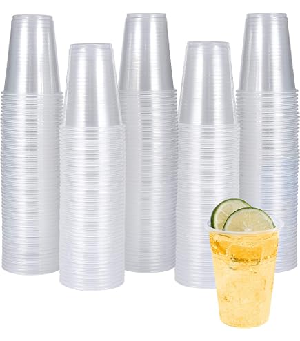 Amazon.com: PLASTICPRO 7 oz Disposable Plastic Medium Weight Clear Drinking  Cups [1200 Count] : Health & Household
